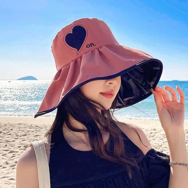 Sommarmode Flickor Tyghatt Solhatt Sommarhatt MÖRKROSA dark pink