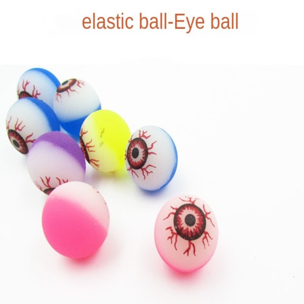 10 stk Bouncy Eyeball Bouncy Ball Halloween Terror Prop Color Random