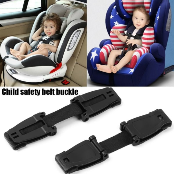 2st Barnsäkerhetsrem Baby Car Safe Spänne SVART SVART Black