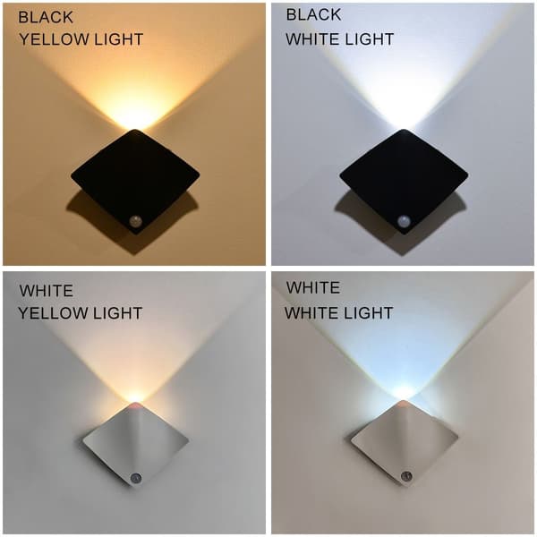 Devil Fish Intelligent Sensing Lamp Led Night Light VALKOINEN white Yellow light-Yellow light