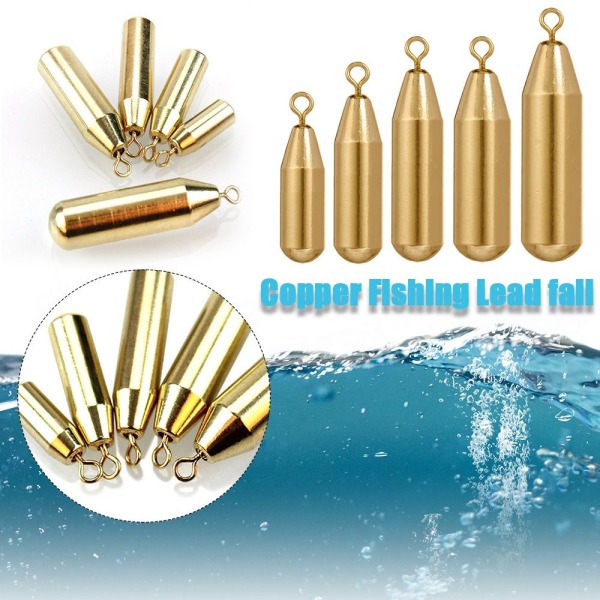 10 kpl/erä Copper Fishing Lead fall messinki 3.5G 3.5G 3.5g