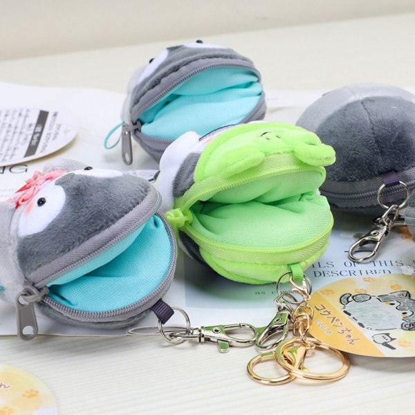 Tecknad Penguin Purse Keychain Pendant 7 7 7