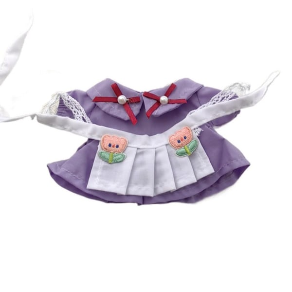 20CM Dockkläder Maid Dress Suit LILA purple