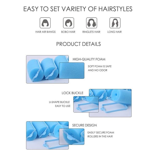 Rollers Curlers Sponge Foam Curler 3CM8PCS 8ST 3CM8PCs