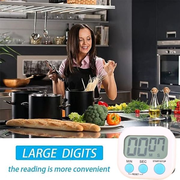 Køkken Timer Digital Visual Timer HVID White