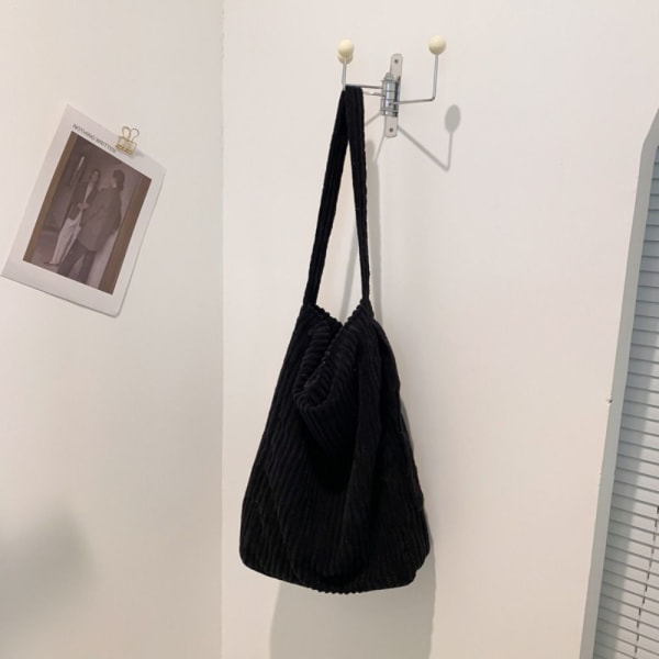 Lærredsskuldertaske Crossbody-taske SORT STYLE 2 STYLE 2 black style 2-style 2