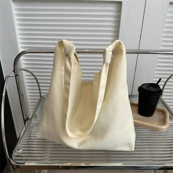 Canvas Tote Taske SORT black