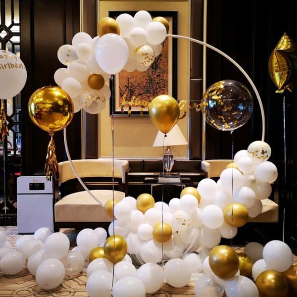 Ballongbågeram Cirkelbåge VIT White