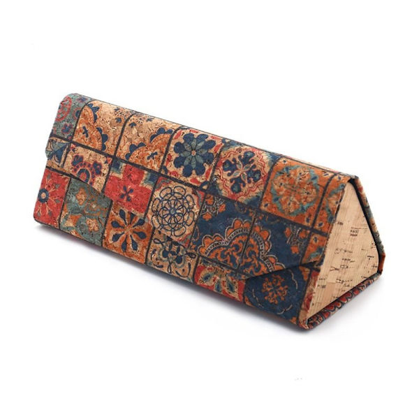 Folding Trekant Brille Etui Solbriller Box Opbevaringsboks Random style