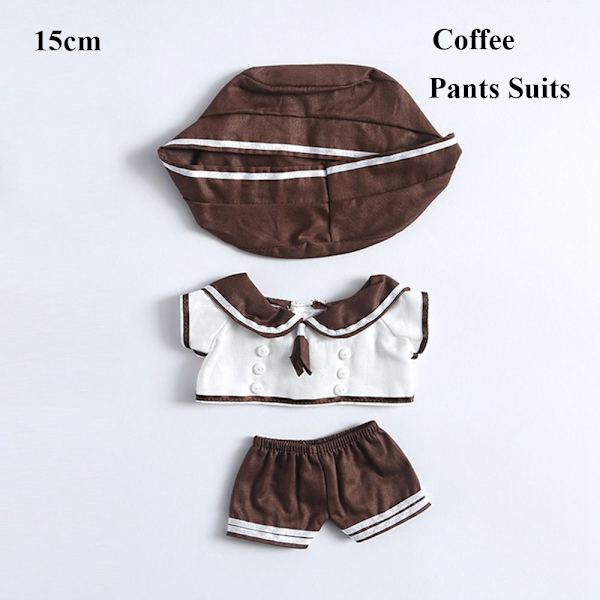Dockkläder Dockklänningar KAFFE 15CMPANTS DRÄKTAR BYXA DRÄKTAR Coffee 15cmPants Suits-Pants Suits