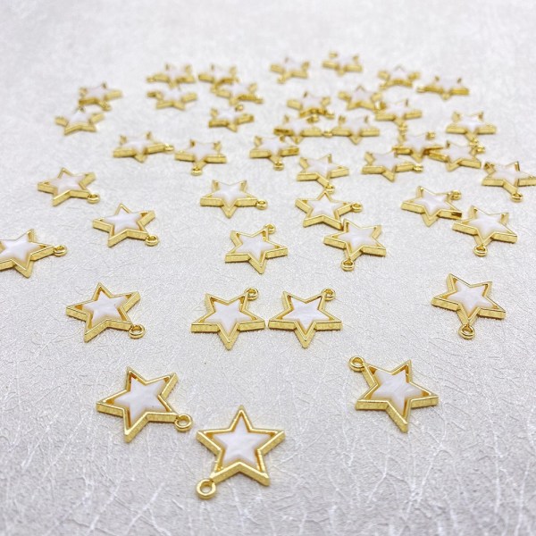 20 stk Shell Fem-spiss Star Charms Plated Star Shape anheng