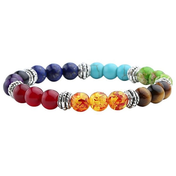 Crystal Gemstone Armband 7 Chakra Bead Armband Sten Beaded