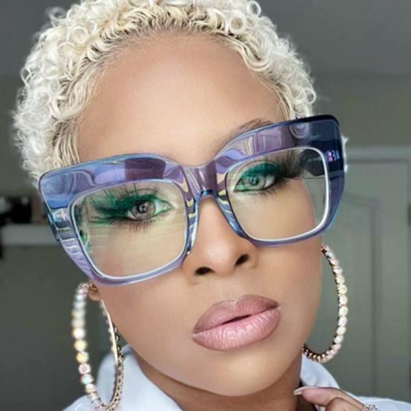 Anti-Blue Light Glasses Square Eyeglasses 7 7 7