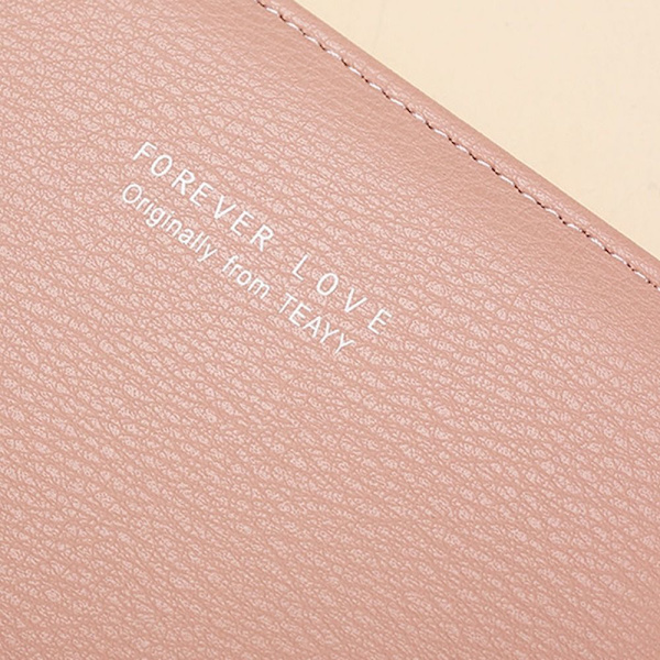 Pitkä lompakko Kolikkokukkaro RUOANINEN Pink