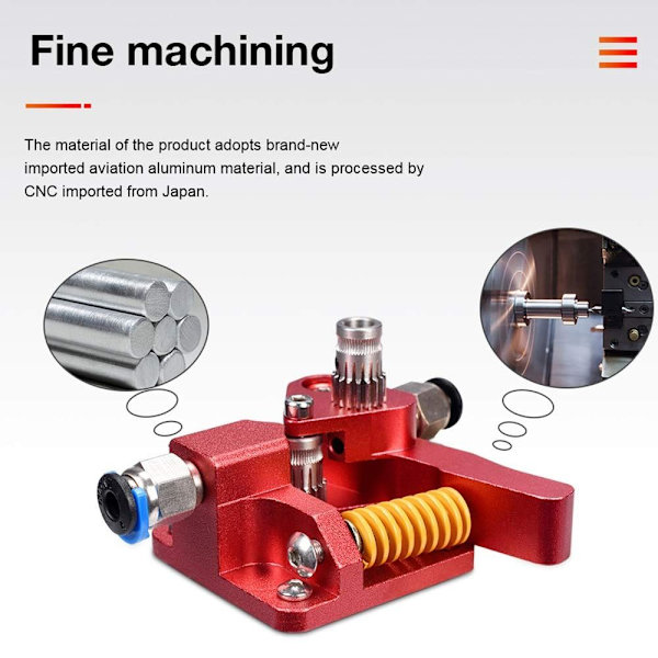 Dual Gear Ekstruder 3D Printer Ekstruder Dobbelt Gear mk8 ekstruder