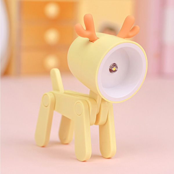LED-yövalot sarjakuva pöytälamppu PINK DOG DOG pink dog-dog