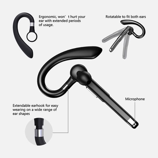 Bluetooth-headset til mobiltelefon Trådløst Bluetooth-ørestykke A A A