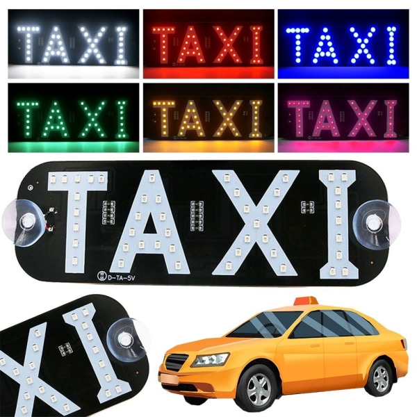 LED Taxi Lys Bil Signal Lampe RØD RØD red