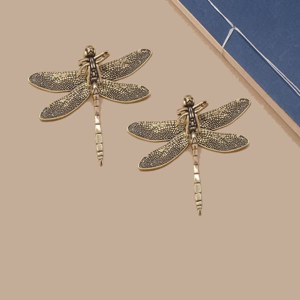 2 stk. Øyenstikkerfigur GULL gold