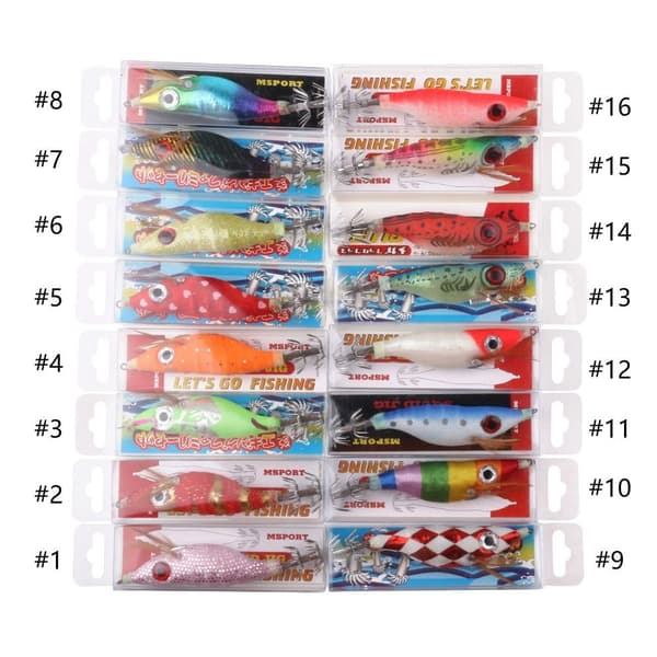 Träräkor lockar Bläckfiskkrok Octopus lockar 3pcs-Color random