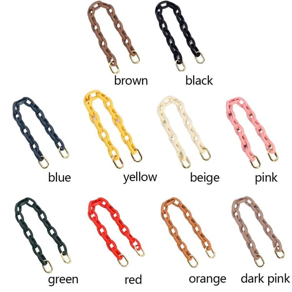 Resin Chain Bag Strap SVART black