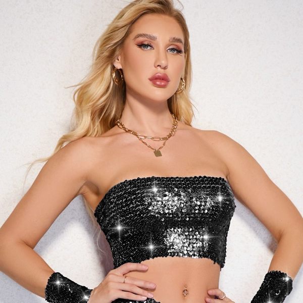 Mavedans BH Indpakket Bryst SORT Black