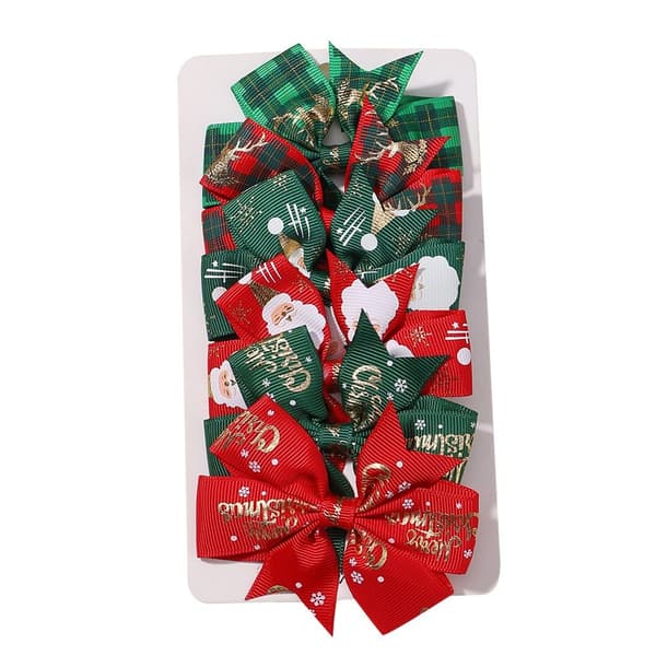 6/8st/ set Julrosetter Hårrosetter B-8PCS/ SET B-8PCS/ SET B-8pcs/set