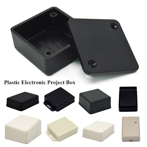 Elektronisk projektæske Vandtæt dæksel Projekt SORT 66X43X17MM Black 66x43x17mm