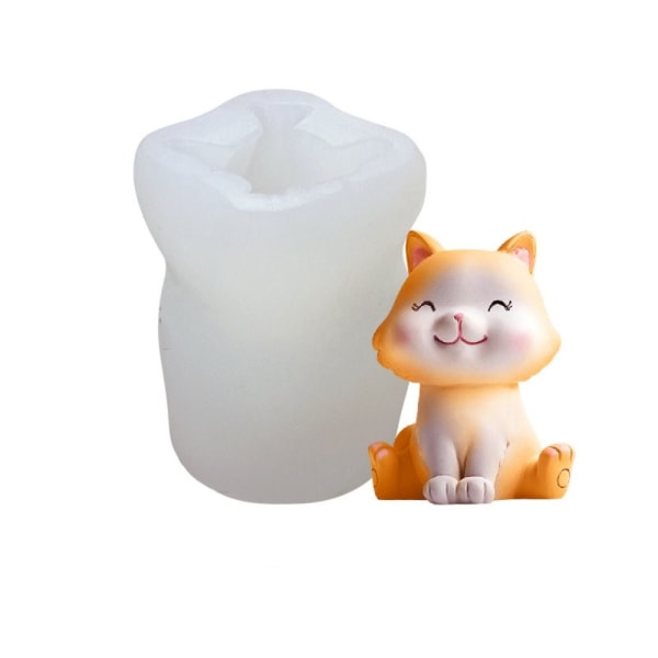 3D Cat Candle Form 3D Art voksform 3 3 3