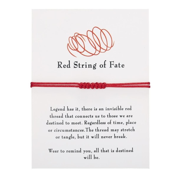 Röd String Armband 7 Knots Armband 10 10