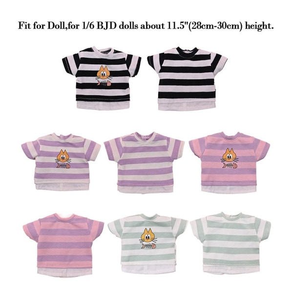 Doll Stripe T-paita Doll Tops 6 6 6