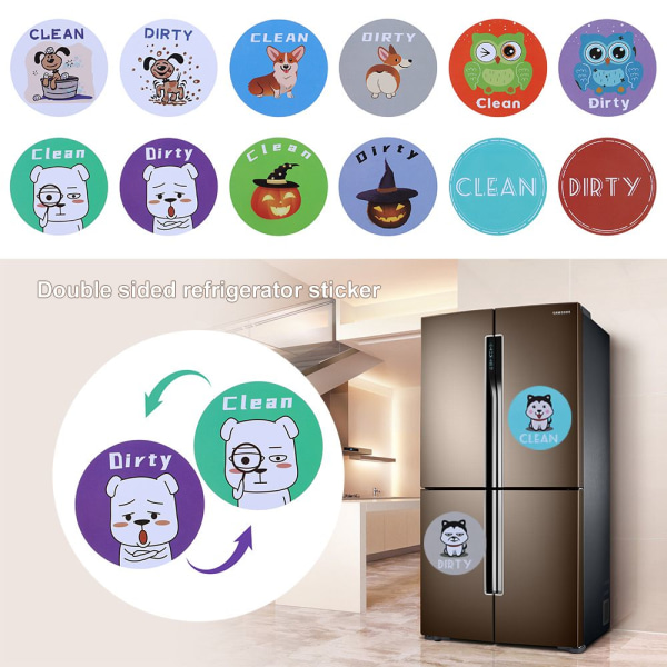 Kjøleskapsmagneter Magnetisk klistremerke for oppvaskmaskin 2 2