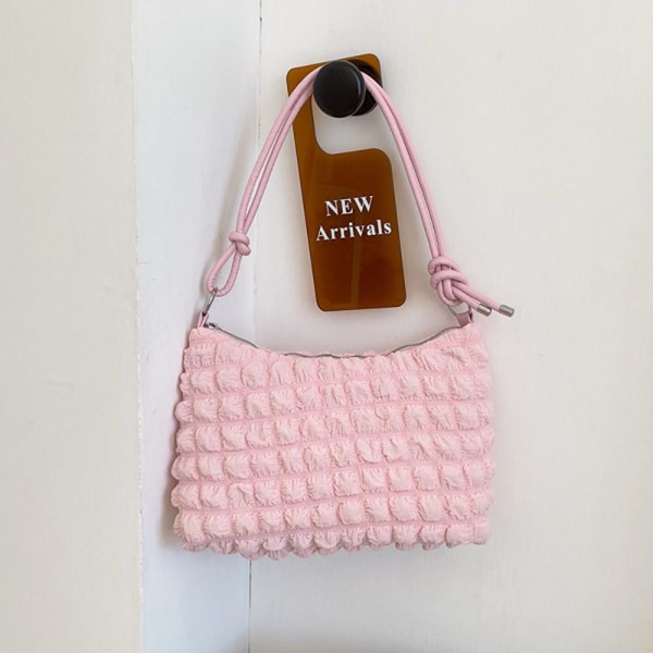 Rutet tøyveske Cloud Armpit Bag ROSA pink