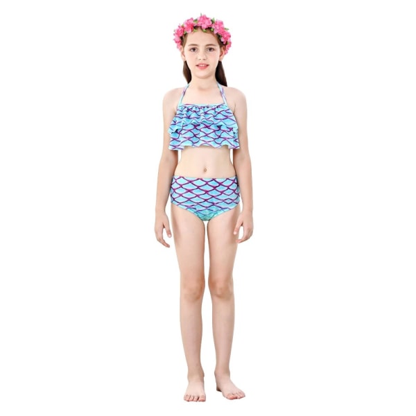 3 stk Kids Mermaid Tail Bikinisett C-130CM C-130CM C-130CM