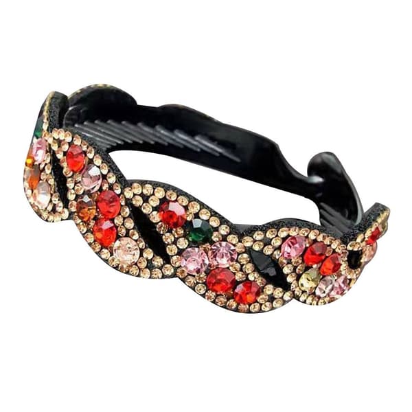 2 stk Krystal Hårclips Hårbolle Clip MULTICOLOR Multicolor