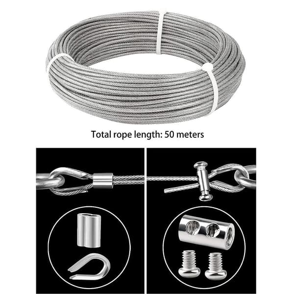 1 Set Wire Cable Clamps Wire Cable Kit Wire Rope Cable