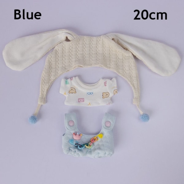 Dockkläder T-shirt Rompers BLÅ 20CM Blue 20cm