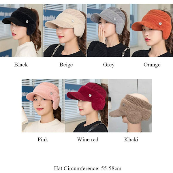 Neulottu fleecehattu lämmin hattu HARMAA grey