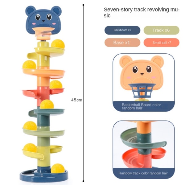 Rolling Ball Tower Baby Toy 5 LAG 5 LAG 5 layers
