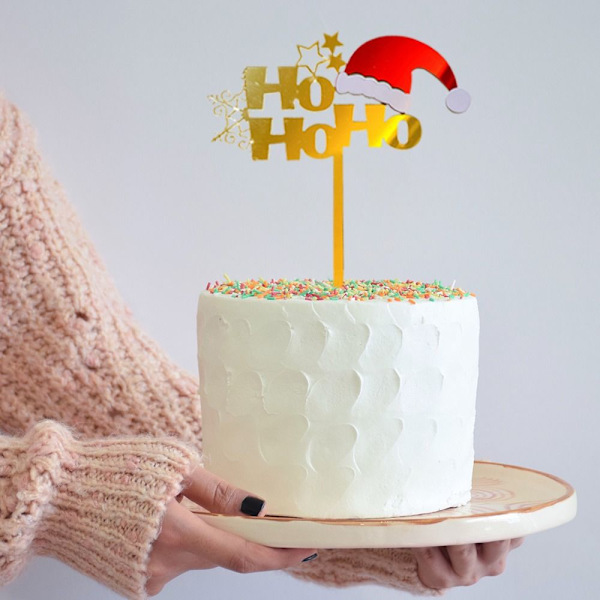 5 kpl Akryyli Merry Christmas Tree Cake Topper C