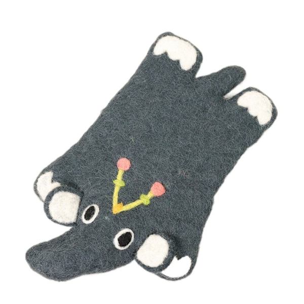 Käsintehty villahuopalautanen Animal Placematto JÄÄKARHU JÄÄKARHU Polar bear