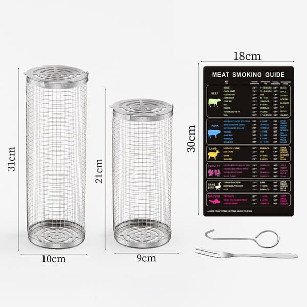 Greatest Grilling Basket BBQ Grill Rack SET SET