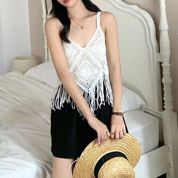 Crop Tops Brodeerattu henkari APRICOT Apricot