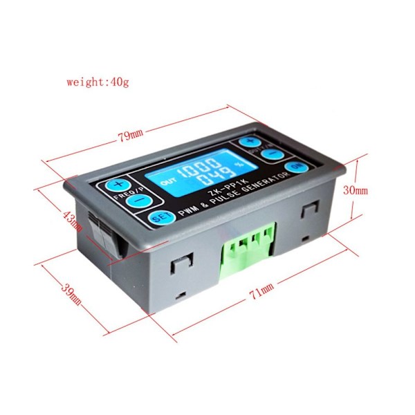 Dual Mode signaaligeneraattori LCD PWM Square Wave Generator