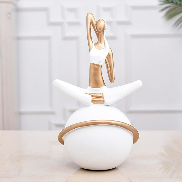Yogafigurer Yogaställningsskulpturer VIT B B White B-B