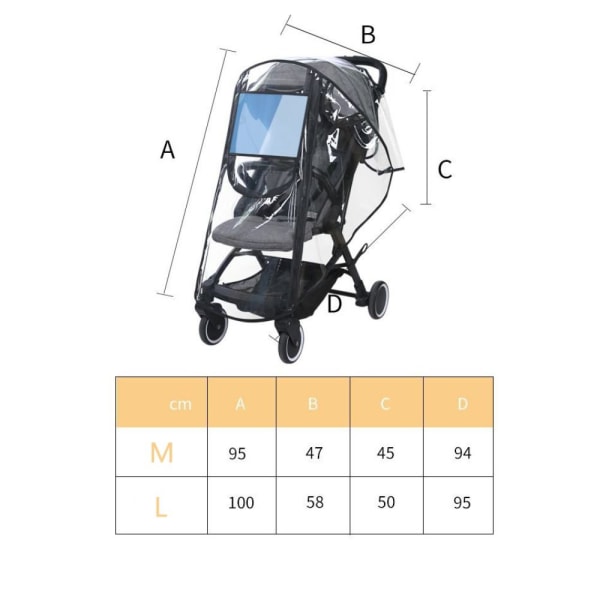 Regntrekk til barnevogn Barnevogn EVA-trekk C C C