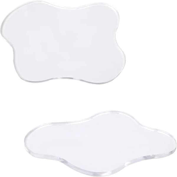 2st Irregular Coasters Cup Mats CLEAR Clear
