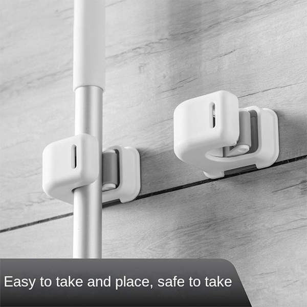 2 kpl luudan pidike Seinäkiinnitys luudateline Moppipidike White 2 Pcs-2 Pcs