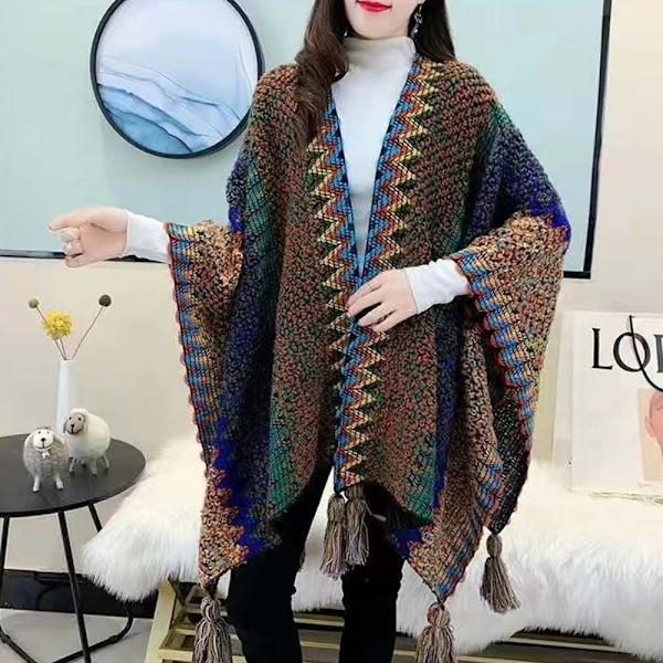 Mongolian Poncho Cardigan Tupsuhuivi DARK GREEN dark green