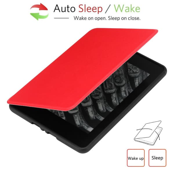 6 tums E-Reader Smart Case PQ94WIF Skyddsskal RÖTT Red